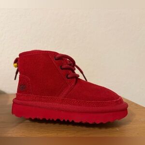 UGG Bold Red Lace-Up Boots